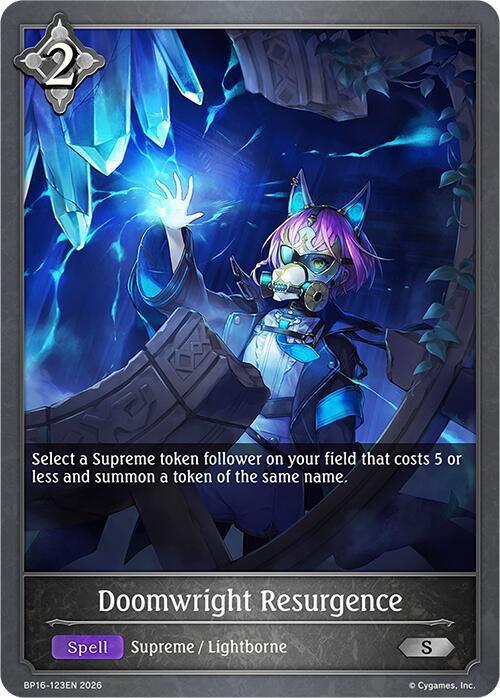 Shadowverse: Evolve BP16: New World Genesis Doomwright Resurgence BP16-123EN Silver Near Mint