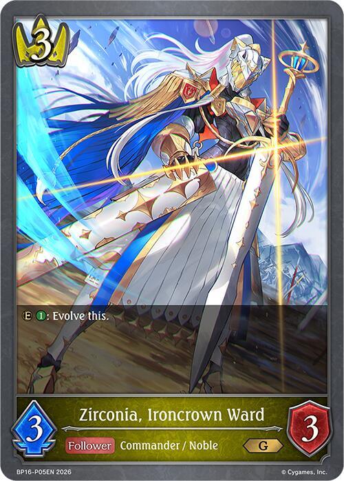 Shadowverse: Evolve BP16: New World Genesis Zirconia, Ironcrown Ward - P04 (Foil) BP16-P05EN Premium Near Mint