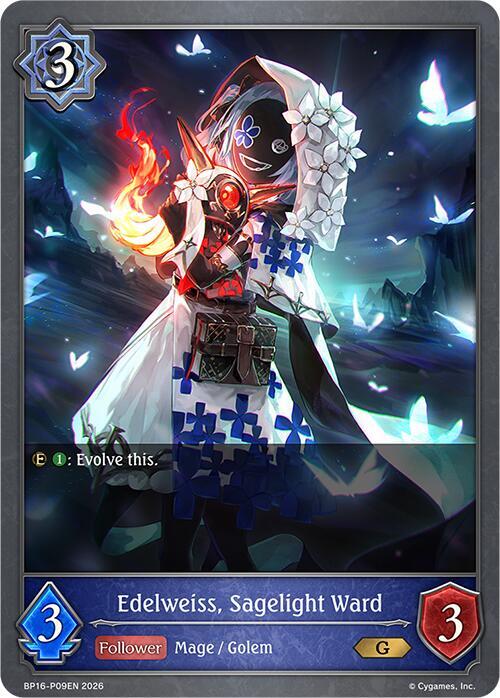 Shadowverse: Evolve BP16: New World Genesis Edelweiss, Sagelight Ward - P09 (Foil) BP16-P09EN Premium Near Mint
