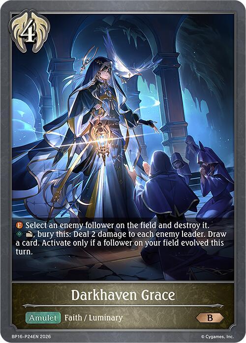 Shadowverse: Evolve BP16: New World Genesis Darkhaven Grace - P24 (Foil) BP16-P24EN Premium Near Mint