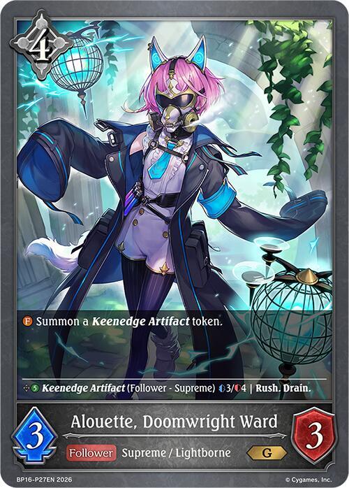 Shadowverse: Evolve BP16: New World Genesis Alouette, Doomwright Ward - P27 (Foil) BP16-P27EN Premium Near Mint