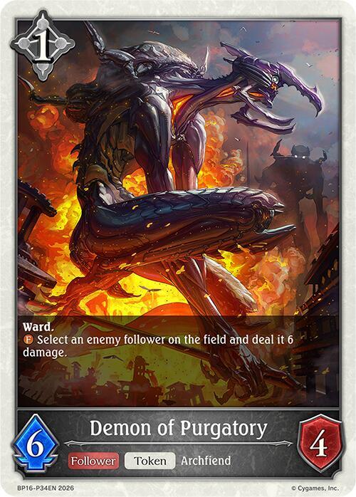 Shadowverse: Evolve BP16: New World Genesis Demon of Purgatory - P34 (Foil) BP16-P34EN Premium Near Mint