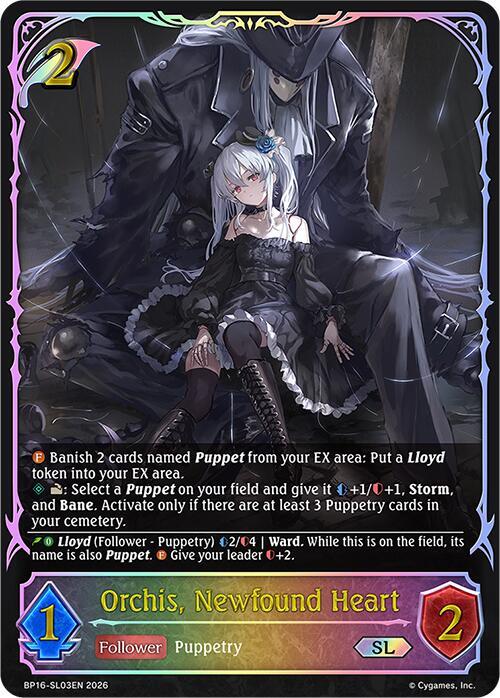 Shadowverse: Evolve BP16: New World Genesis Orchis, Newfound Heart (SL) BP16-SL03EN Super Legendary Near Mint