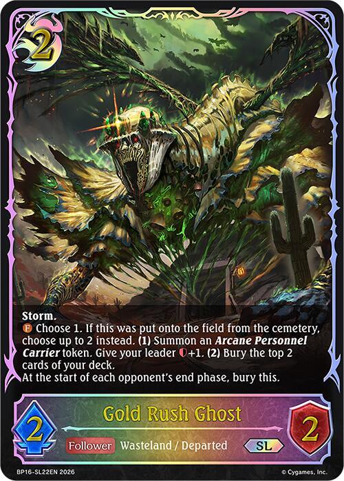 Shadowverse: Evolve BP16: New World Genesis Gold Rush Ghost (SL) BP16-SL22EN Super Legendary Near Mint