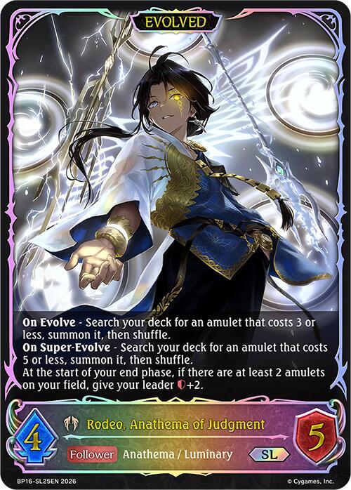 Shadowverse: Evolve BP16: New World Genesis Rodeo, Anathema of Judgment (Evolved) (SL) BP16-SL25EN Super Legendary Near Mint