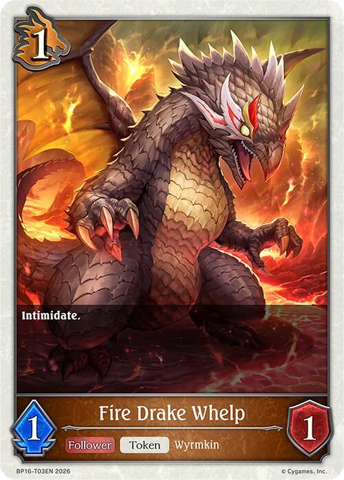 Shadowverse: Evolve BP16: New World Genesis Fire Drake Whelp BP16-T03EN None Near Mint