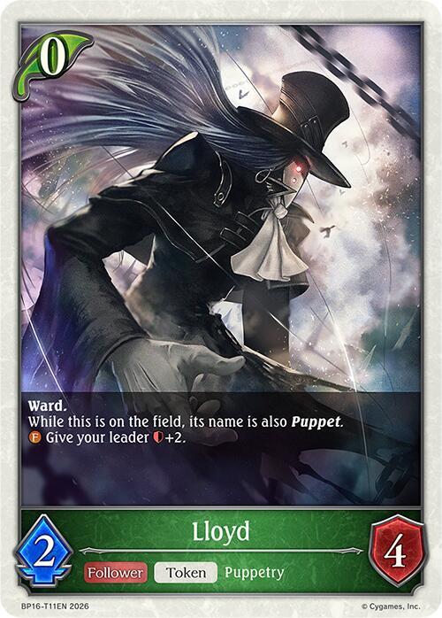 Shadowverse: Evolve BP16: New World Genesis Lloyd BP16-T11EN None Near Mint