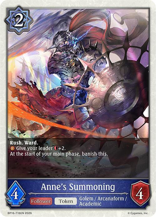 Shadowverse: Evolve BP16: New World Genesis Anne's Summoning BP16-T16EN None Near Mint
