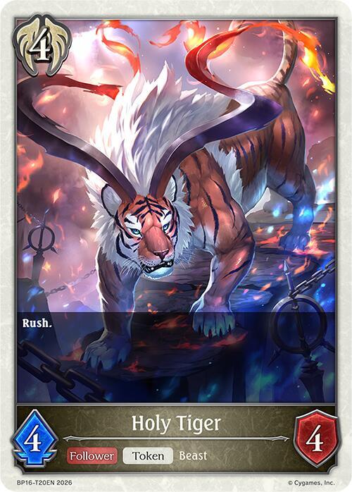 Shadowverse: Evolve BP16: New World Genesis Holy Tiger BP16-T20EN None Near Mint