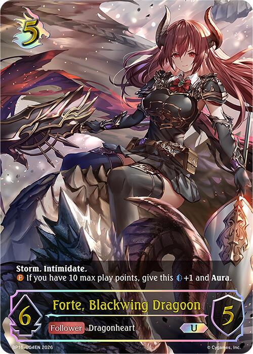 Shadowverse: Evolve BP16: New World Genesis Forte, Blackwing Dragoon (U) BP16-U04EN Ultimate Near Mint
