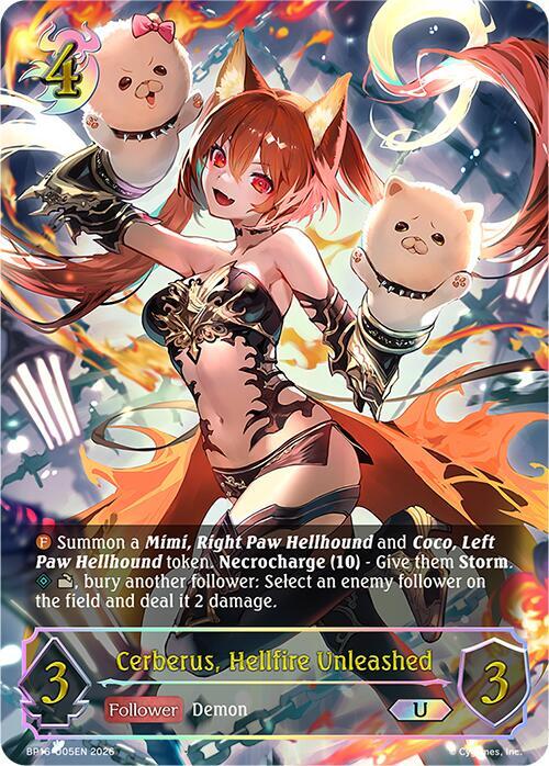 Shadowverse: Evolve BP16: New World Genesis Cerberus, Hellfire Unleashed (U) BP16-U05EN Ultimate Near Mint
