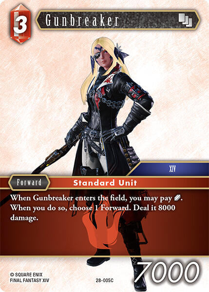 Final Fantasy TCG Dreamlike Oceans Gunbreaker 28-005C Common Near Mint