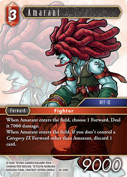 Final Fantasy TCG Dreamlike Oceans Amarant 28-008C Common Near Mint Foil
