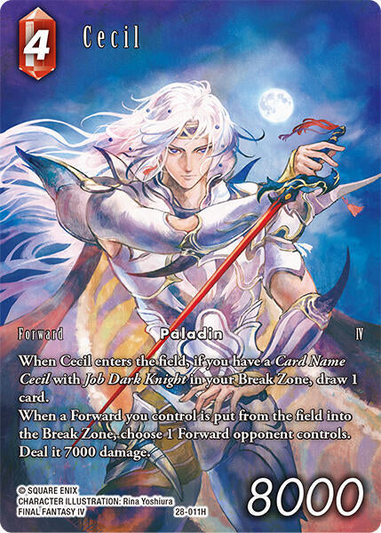 Final Fantasy TCG Dreamlike Oceans Cecil (Full Art) 28-011H Hero Near Mint Foil