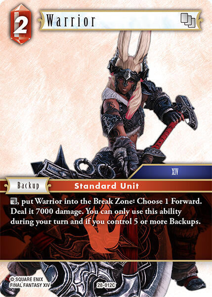 Final Fantasy TCG Dreamlike Oceans Warrior 28-012C Common Near Mint