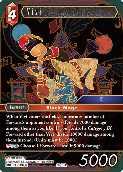 Final Fantasy TCG Dreamlike Oceans Vivi 28-016L Legend Near Mint Foil