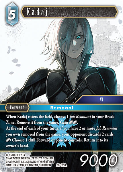 Final Fantasy TCG Dreamlike Oceans Kadaj 28-022L Legend Near Mint