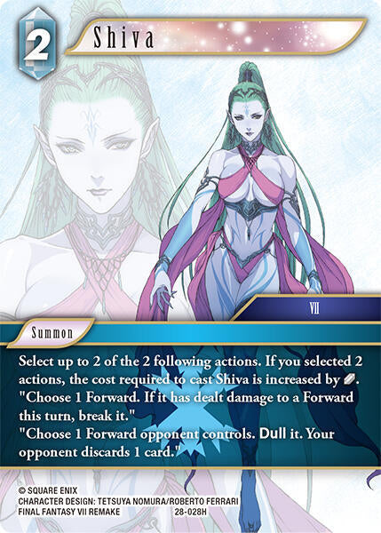 Final Fantasy TCG Dreamlike Oceans Shiva 28-028H Hero Near Mint Foil