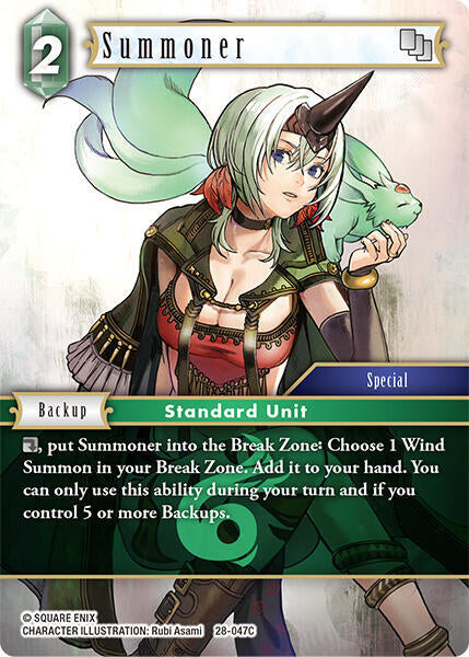 Final Fantasy TCG Dreamlike Oceans Summoner 28-047C Common Near Mint Foil