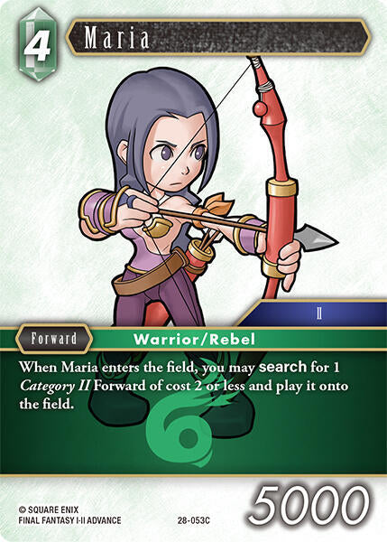 Final Fantasy TCG Dreamlike Oceans Maria 28-053C Common Near Mint Foil