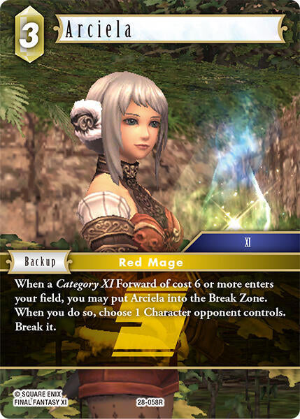 Final Fantasy TCG Dreamlike Oceans Arciela 28-058R Rare Near Mint