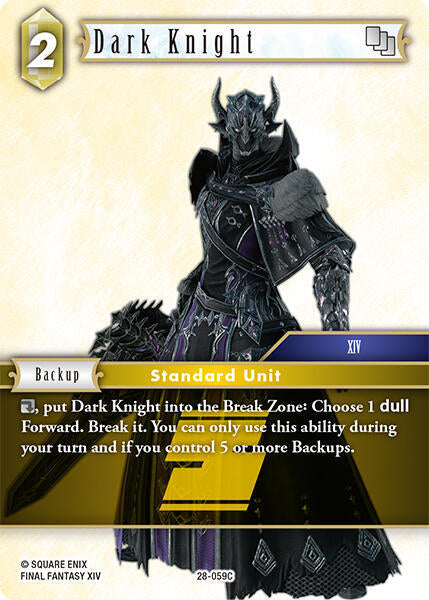 Final Fantasy TCG Dreamlike Oceans Dark Knight 28-059C Common Near Mint