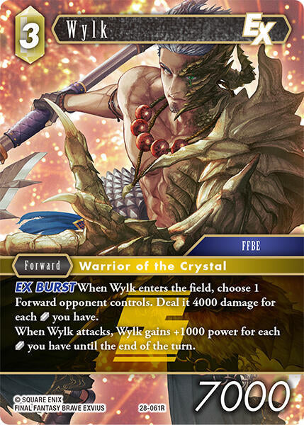 Final Fantasy TCG Dreamlike Oceans Wylk EX 28-061R Rare Near Mint Foil