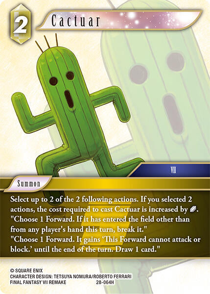 Final Fantasy TCG Dreamlike Oceans Cactuar 28-064H Hero Near Mint Foil