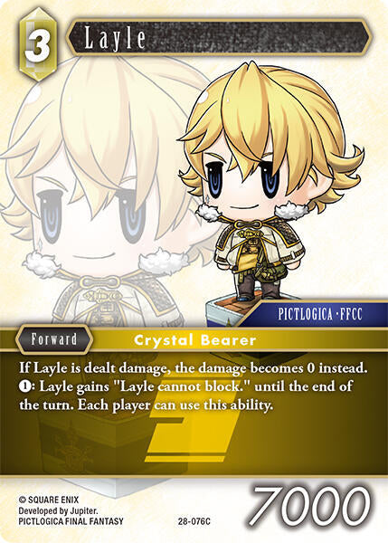 Final Fantasy TCG Dreamlike Oceans Layle 28-076C Common Near Mint Foil