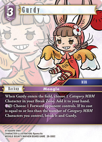 Final Fantasy TCG Dreamlike Oceans Gurdy 28-080C Common Near Mint
