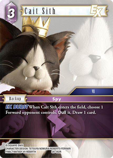 Final Fantasy TCG Dreamlike Oceans Cait Sith EX 28-082R Rare Near Mint Foil