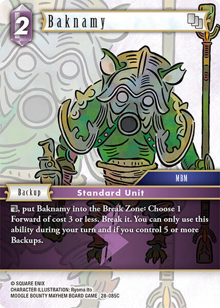 Final Fantasy TCG Dreamlike Oceans Baknamy 28-085C Common Near Mint Foil