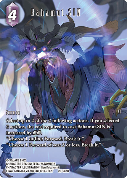 Final Fantasy TCG Dreamlike Oceans Bahamut SIN (Full Art) 28-087H Hero Near Mint Foil