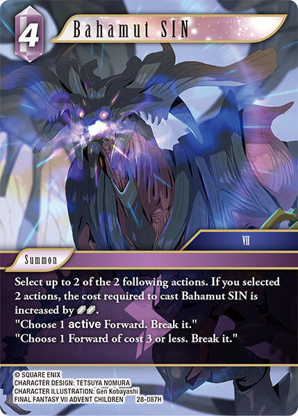 Final Fantasy TCG Dreamlike Oceans Bahamut SIN 28-087H Hero Near Mint Foil