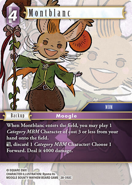 Final Fantasy TCG Dreamlike Oceans Montblanc 28-092C Common Near Mint Foil