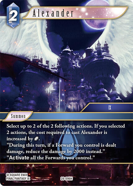 Final Fantasy TCG Dreamlike Oceans Alexander 28-096H Hero Near Mint Foil