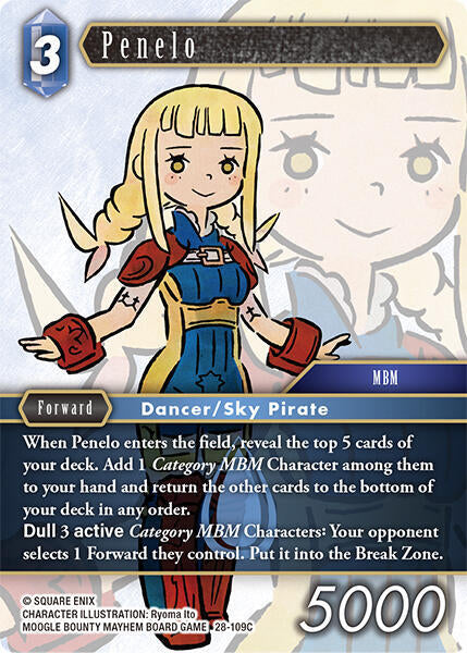 Final Fantasy TCG Dreamlike Oceans Penelo 28-109C Common Near Mint Foil