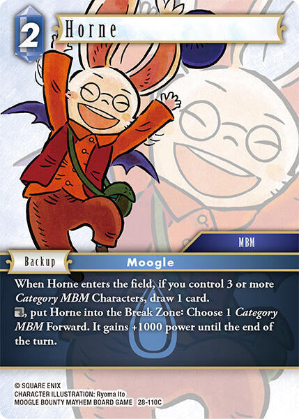 Final Fantasy TCG Dreamlike Oceans Horne 28-110C Common Near Mint