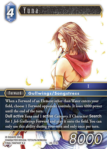 Final Fantasy TCG Dreamlike Oceans Yuna 28-111H Hero Near Mint