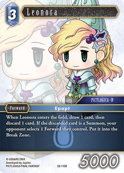 Final Fantasy TCG Dreamlike Oceans Leonora 28-113R Rare Near Mint