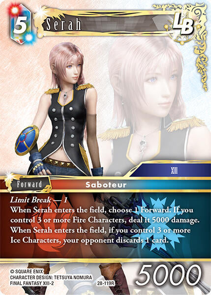 Final Fantasy TCG Dreamlike Oceans Serah 28-119R Rare Near Mint Foil