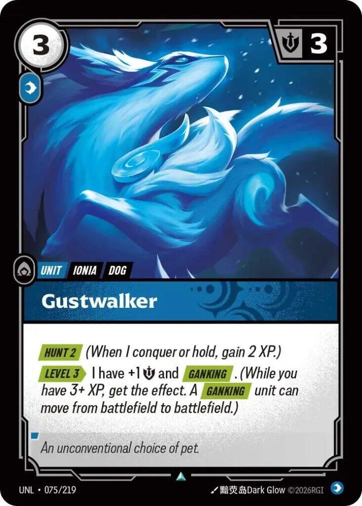 Riftbound: League of Legends Trading Card Game Unleashed Gustwalker 075/219 Uncommon Near Mint