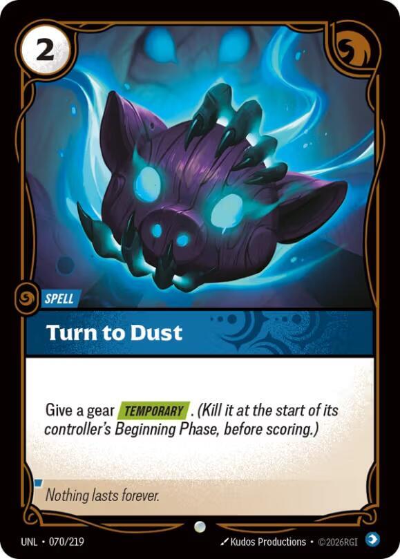 Riftbound: League of Legends Trading Card Game Unleashed Turn to Dust 070/219 Common Near Mint Foil