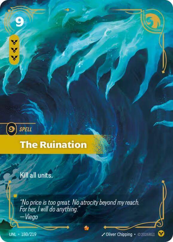 Riftbound: League of Legends Trading Card Game Unleashed The Ruination 180/219 Epic Near Mint Foil