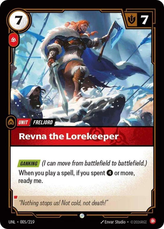 Riftbound: League of Legends Trading Card Game Unleashed Revna the Lorekeeper 005/219 Common Near Mint