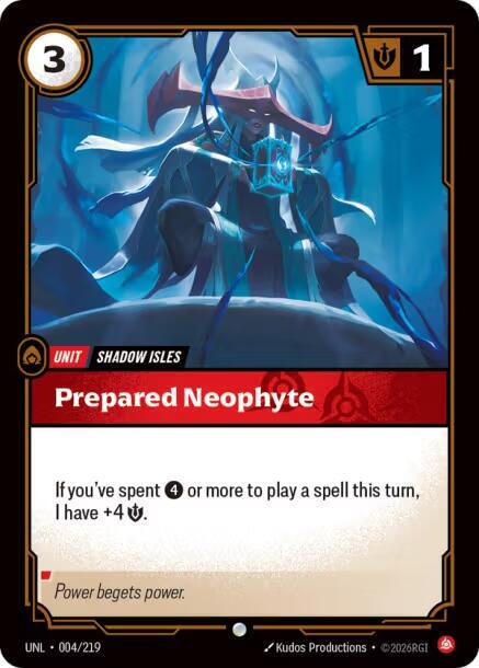 Riftbound: League of Legends Trading Card Game Unleashed Prepared Neophyte 004/219 Common Near Mint