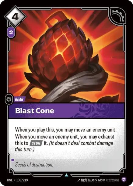 Riftbound: League of Legends Trading Card Game Unleashed Blast Cone 133/219 Uncommon Near Mint