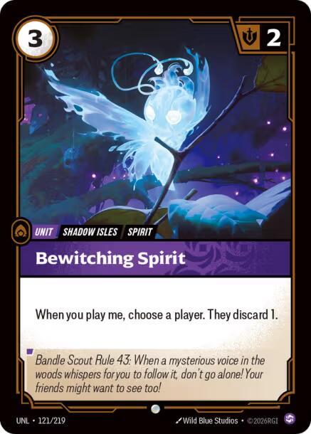 Riftbound: League of Legends Trading Card Game Unleashed Bewitching Spirit 121/219 Common Near Mint Foil