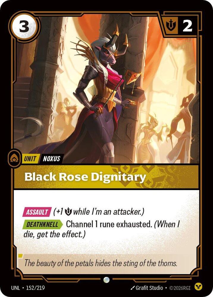 Riftbound: League of Legends Trading Card Game Unleashed Black Rose Dignitary 152/219 Common Near Mint Foil