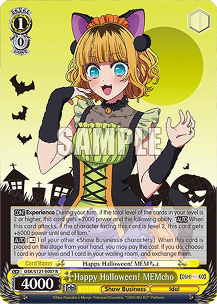 Weiss Schwarz [OSHI NO KO] Vol.2 Happy Halloween! MEMcho OSK/S121-E007 R Rare Near Mint